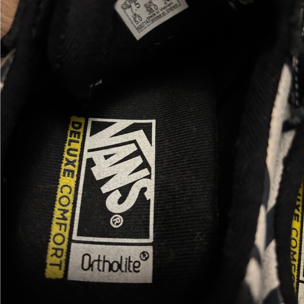 Vans Black and Leopard Pattern Sneakers - Picture 3 of 4